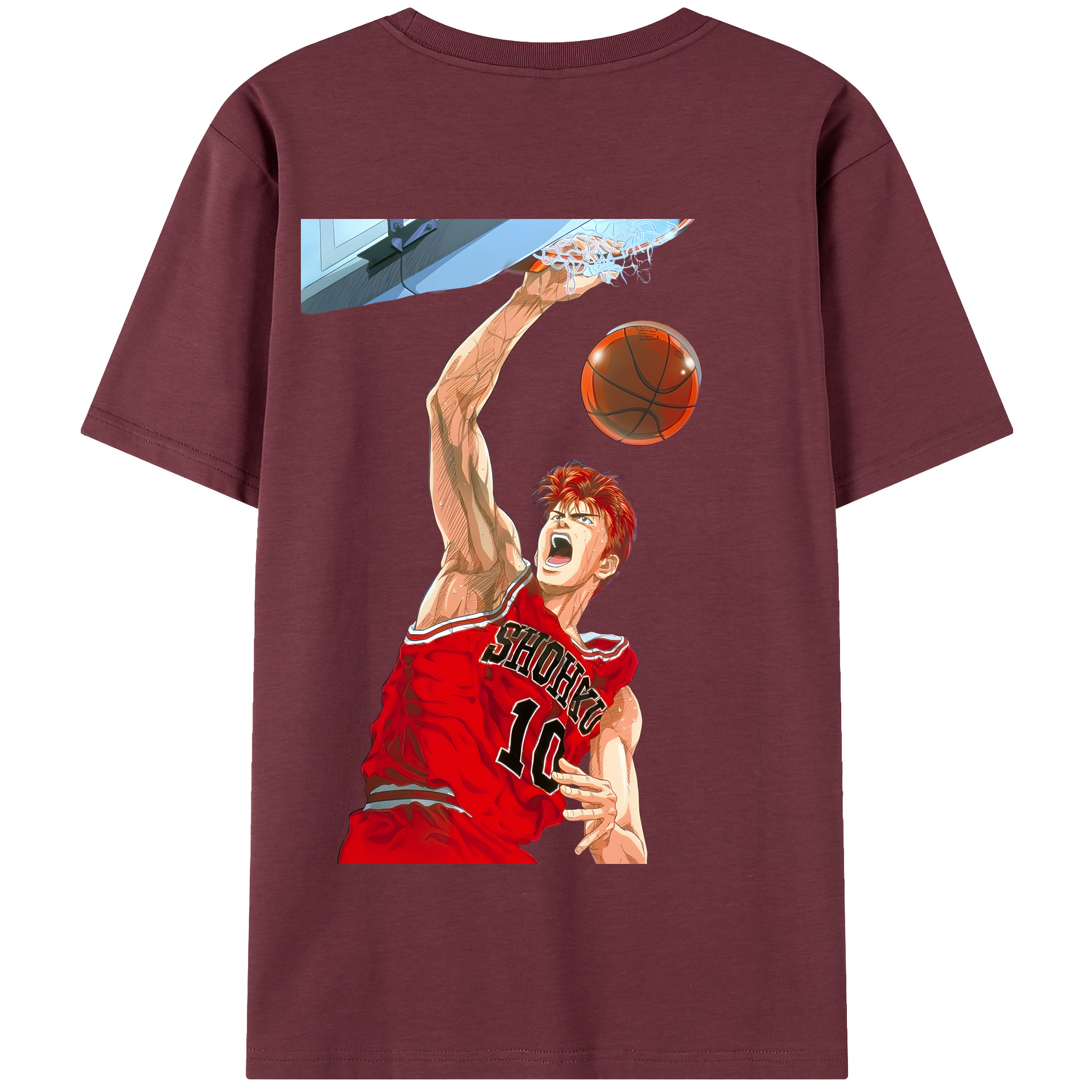 SLAM DUNK／スラムダンク 綿100％半袖Tシャツ（背面プリント）